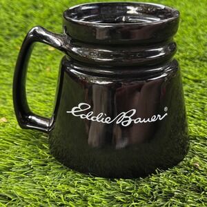 Eddie Bauer Black XL Ceramic Outdoor Mug Inspirational‎ Quote Coffee Tea Office